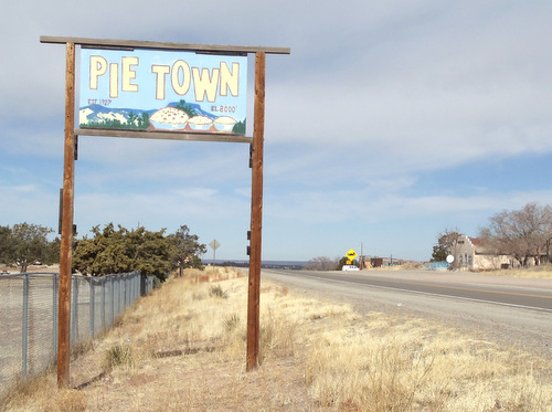 Pie Town Welcome Sign.
